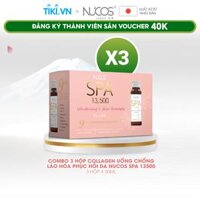 Combo 3 Hộp Collagen nước xóa nhăn ngăn lão hóa da Nucos Spa 13500 3 Hộp x 10 Chai x 50ml