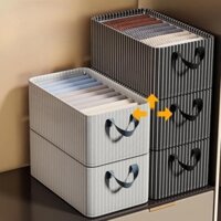 Combo 3 Hộp Đựng Đồ Chăn Màn Quần Áo Đa Năng Gấp Gọn, Hộp Khung Thép Họa Tiết Kẻ Sọc, Kích Thước 47*28*20cm giadung.baon