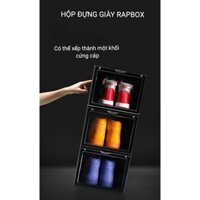 COMBO 3 HỘP ĐỰNG GIÀY CỬA MỞ NAM CHÂM | CÓ THỂ THÁO RỜI | MÀU ĐEN