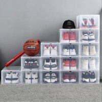 Combo 3 Hộp Đựng Giày Tủ Đựng Giày Nhựa Cao Cấp Có Nắp Mờ Nam Châm Lắp Ráp Thông Minh