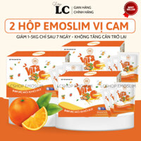 COMBO 3 HỘP GIẢM CÂN EMOSLIM, EMO DETOX NƯỚC UỐNG TRÁI CÂY GIẢM CÂN VỊ CAM/GIAM CAN NHANH/ GIAM MO BUNG/THUOC GIAM CAN