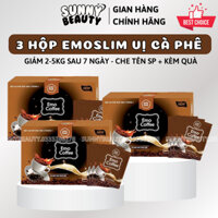 COMBO 3 HỘP Giảm Cân Emoslim Vị Cafe Dễ Uống/ giam mo bung, giam can cap toc