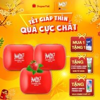 Combo 3 Hộp Kẹo Ngậm Bạc Hà Không Đường IMPACT MINTS Hương Dâu 14G (Tặng 3 Gói Tempo)