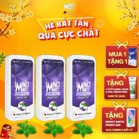 Combo 3 Hộp Kẹo Ngậm Bạc Hà Không Đường IMPACT MINTS FRESH STRONGMINT Vị Bạc Hà Thơm Nồng 10G