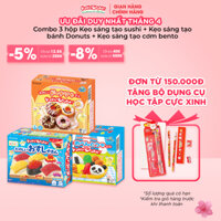 Combo 3 hộp Kẹo sáng tạo POPIN COOKIN Kracie Sushi + Cơm Bento + 1 hộp tự chọn chính hãng