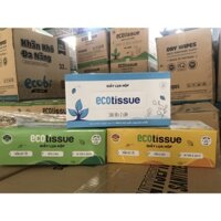 Combo 3 Hộp khăn giấy lụa cao cấp Ecotissue 180 Tờ Siêu Mềm Mịn