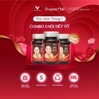 Combo 3 hộp Nội tiết tố nữ Ngọc Mỹ Nữ Plus cân bằng nội tiết tố nữ bốc hỏa mất ngủ nở ngực viên uống VNS Group