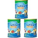 Combo 3 hộp Nuvita Grow 3+ 900 Gr: Dinh dưỡng đặc chế phát triển chiều cao tối đa cho trẻ từ 3 tuổi trở lên.