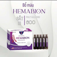 combo 3 hộp siro bổ máu hemabion 1 hộp 20 ống giảm tình trạng thiếu máu bổ sung sắt cho phụ nữ