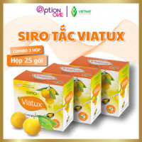 COMBO 3 HỘP Siro Viatux tắc Vietnat giảm ho tiêu đàm - 25 gói hộp
