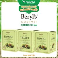 (Combo 3 Hộp) Socola Tiramisu Almond Green Tea Chocolate 100g Beryls - Socola hạnh nhân trà xanh bột phô mai mascarpone