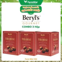 (Combo 3 Hộp) Socola Tiramisu Almond Milk Chocolate 100g Beryls - Socola sữa hạnh nhân hấp dẫn bột phô mai mascarpone