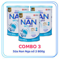 Combo 3 Hộp sữa Nan Nga số 2 800g (6 – 12 tháng)