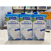 Combo 3 hộp sữa tươi nguyên chất Milram Đức 1L
