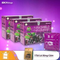 Combo 3 hộp tăng cường sức đề kháng NABESHIELD - Tặng 1 gói lá xông cảm Hồng Hùng Tuấn
