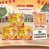 Combo 3 hộp Trà sữa trân châu Hoàng Kim - Hillway - Chuẩn vị Đài Loan size L (hộp 4 gói trà sữa, 4 gói trân châu)