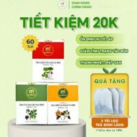 Combo 3 hộp Trà Thảo Mộc hộp 60 túi thương hiệu Quà 3 Miền