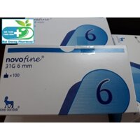 [Combo 3 hộp x 100 cây] Đầu kim tiểu đường Novofine 31G 6mm - Novo nordisk