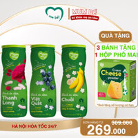 COMBO 3 hũ bánh ăn dặm hoa quả Mămmy ,giòn xốp tan ngay trong miệng, bánh mát dễ tiêu hóa cho bé 32g