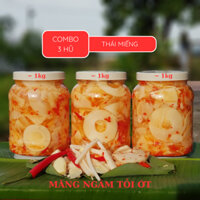 Combo 3 Hũ Măng Tre Ngâm Tỏi Ớt Thái Miếng Chua Cay Giòn Thơm Ngon - Food Ánh Dương CB-03