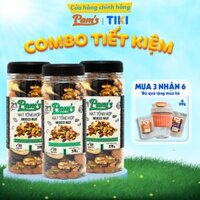 Combo 3 Hũ Ngũ Cốc Mix 6 LoạiMacca  Hạnh Nhân  Điều  Nhân Óc Chó  Hạt Bí  Nho Úc Pams 270gx3 810g