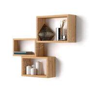 COMBO 3 Kệ Gỗ chữ nhật Treo Tường, Kệ Trang Trí Treo Tường Gỗ Thông Decor