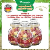 (Combo 3) Kẹo Trái Cây Cavendish & Harvey Mixed Fruit Selection 966g Red Label - Hủ Thủy Tinh