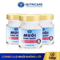 Combo 3 lọ muối tinh khiết không i-ốt 100g