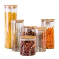 Combo 3 Lọ thủy tinh borosilicate nắp gỗ 1000 ML