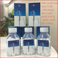 [COMBO 3 LỌ] Viên Muối Tinh NaCl 0,9% Lọ 50 Viên - Dùng Pha Dung Dịch Nước Muối Sinh Lý Súc Miệng Vệ Sinh Hàng Ngày