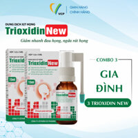 [COMBO 3 LỌ] - Xịt Họng Trioxidin New VCP Pharma - Hỗ Trợ Giảm Nhanh Đau Họng, Ngứa Rát Cổ Họng, Ho
