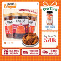 Combo 3 Loại Khô Heo-Bò-Gà 300g, Khô gà lá chanh, Khô bò sợi, Khô bò miếng, Khô heo ăn vặt | KHA GỒ