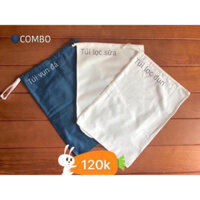 Combo 3 loại túi gia dụng: Túi Đập Đá size 24*33cm - Túi Lọc Đun size 22*32cm - Túi Lọc Đa Năng size 24*36cm