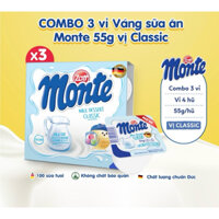 Combo 3 lốc Váng sữa Monte Classic