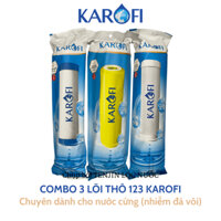 Combo 3 Lõi 123 Smax Duo Karofi (Lõi 2 Cation To - Lõi 3 CTO Lưới) Chuyên Dùng Cho Nước Giếng Nước Cứng Hoặc Nhiễm Mặn