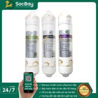 Combo 3 lõi đúc máy lọc nước 123 dùng cho máy RO lõi đúc Sediment 5MCR, Pre Carbon, Sediment 1MCR