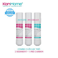 Combo 3 lõi lọc Korihome - 2 lõi Sediment và 1 lõi Pre-cacbon - Hàng chính hãng