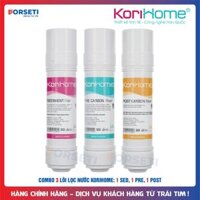 Combo 3 lõi lọc Korihome - lõi Sediment, lõi Pre-Carbon, lõi Post Carbon- hàng chính hãng