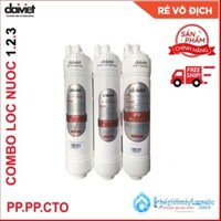 Combo 3 Lõi lọc nước thô dạng kín chính hãng Đại Việt