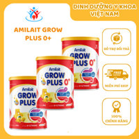 Combo 3 lon Amilait Grow Plus 0+ 800G - Tăng cường sức đề kháng, phát triển não bộ & chiều cao, tăng cân khoa học
