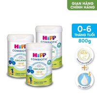 Combo 3 lon Sữa bột công thức HiPP 1 Organic Combiotic 800g (dành cho trẻ sơ sinh) (3 lon x 800g).