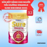 Combo 3 lon Sữa bột Dành cho người tiểu đường Vinamilk Sure Diecerna 900g