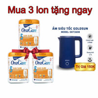 Combo 3 lon Sữa bột Oracare dành cho người gầy, cần tăng cân lon 900g - Tặng ấm đun siêu tốc
