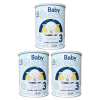 Combo 3 lon Sữa dê Baby Steps số 3 lon 900g cho trẻ từ 12-36 tháng