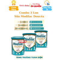 [Combo 3 Lon] Sữa Modilac Doucea số 1, 2, 3 800g giúp bé phát trí não, tăng cường hệ tiêu hoá và sức đề kháng, Date 2026