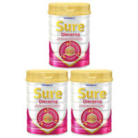 Combo 3 lon Sữa tiểu đường Vinamilk Sure Diecerna lon 900g