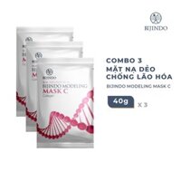 Combo 3 Mặt Nạ Dẻo Chống Lão Hoá BIJINDO Modeling Mask C Collagen 40g