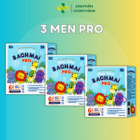 Combo 3 Men sống bạch mai Pro Men vi sinh cho bé tiêu chảy táo bón rối loạn tiêu hóa 6 tỷ lợi khuẩn