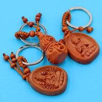 Combo 3 móc khóa phong thủy gỗ đàn hương Đại thế chí - Thiên thủ thiên nhãn - hồ lô