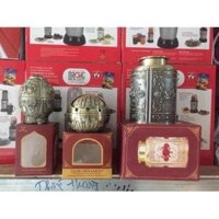 Combo 3 món ấm chè gạt tàn lọ tăm mạ đồng siêu đẹp